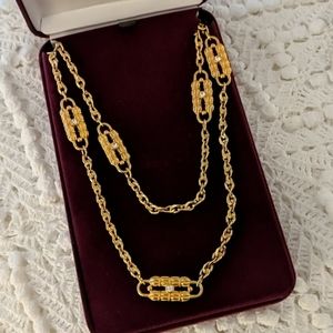 Jackie Kennedy JBK Chanel Paperclip Repro Necklace